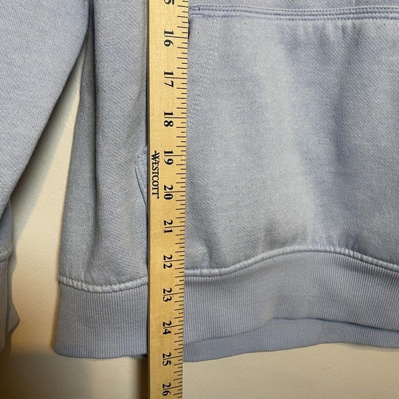 Lincoln Outfitters 1/2 Zip Hoodie Women Blue Kangaroo Pocket Large (12/14) - Picture 5 of 8
